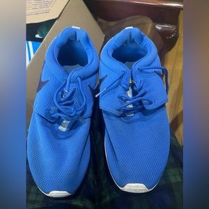 Blue nike sneaker shoe